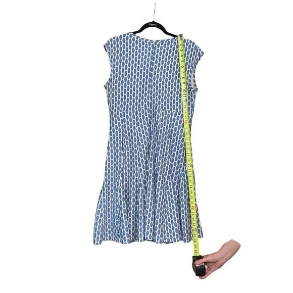 JUST…TAYLOR Blue & White Fit Flare Dress Size 14 - Picture 6 of 9